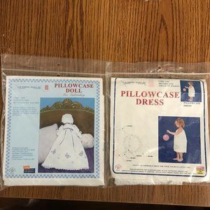 2 new needlepoint projects - pillowcase dress, pillowcase doll New in packages